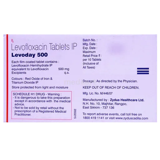 levoday 500mg tablet 10's